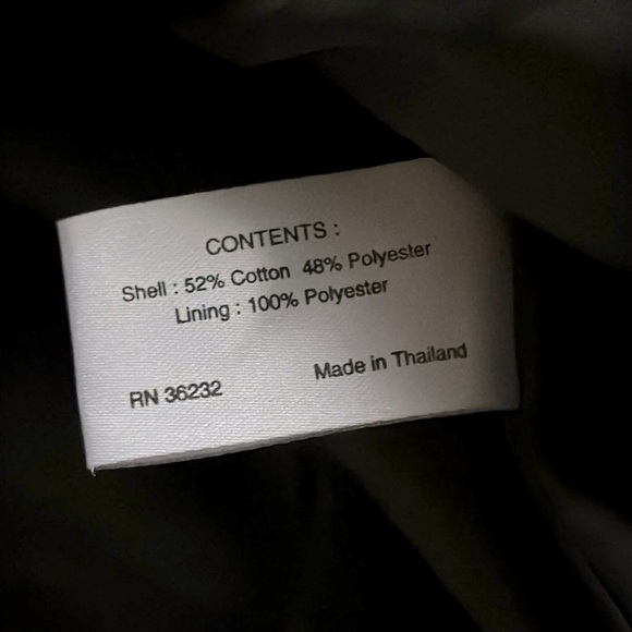 Gallery Black Short Belted Trench Coat Button Details - Picture 7 of 16